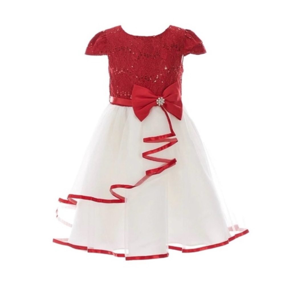 RARE EDITIONS BABY GIRL SEQUIN DRESS